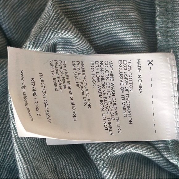 Original Penguin by Munsingwear Men’s Polo Shirt Green Heathered Large - Picture 7 of 7